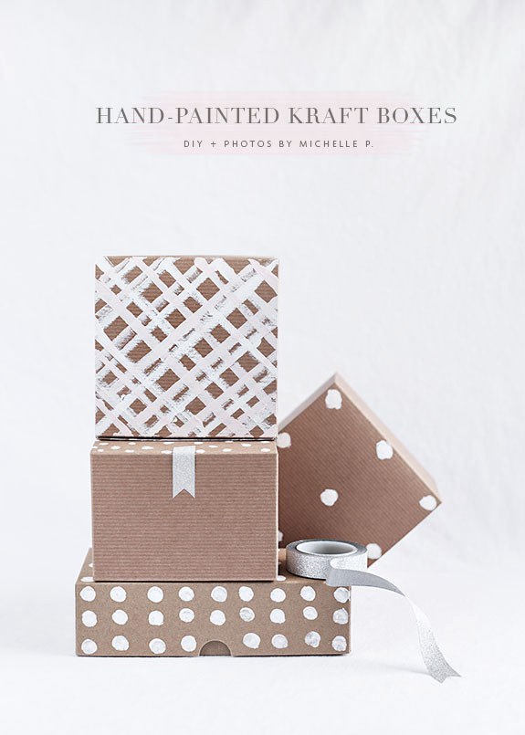 painted kraft i boxes via besotted blog