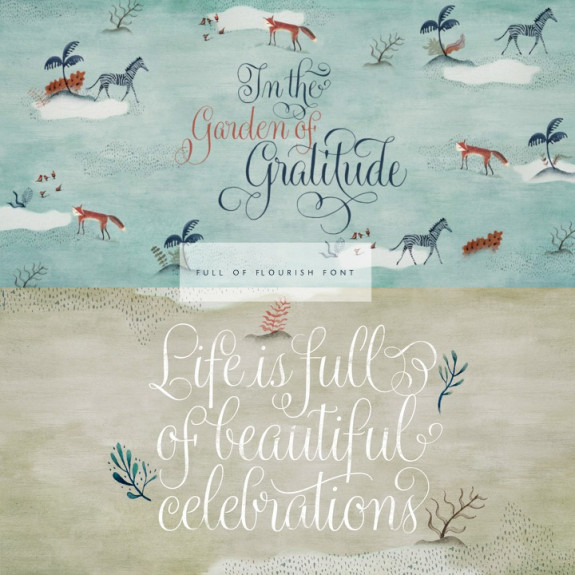 full of flourish a girly font via besotted blog