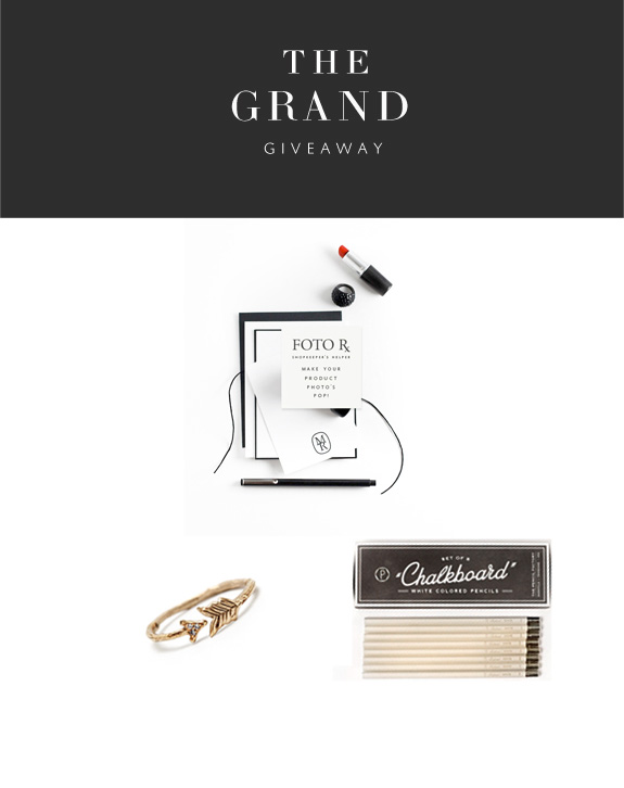 The grand giveaway via besotted blog