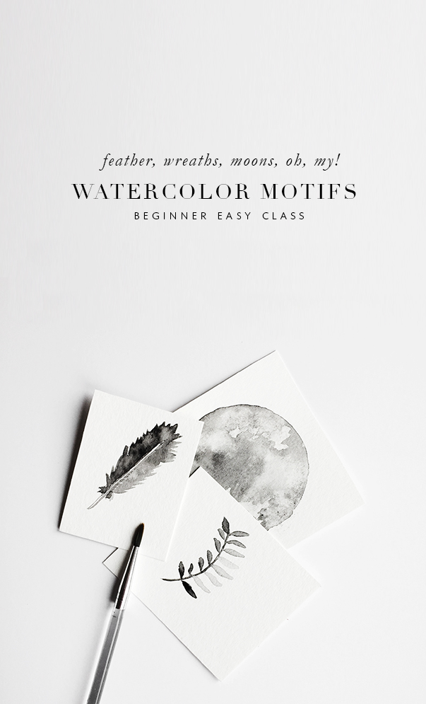 how to watercolor leaves and feathers via besotted