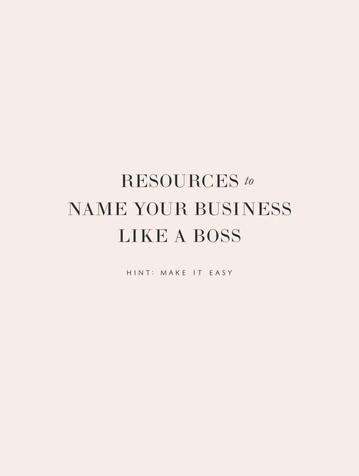 resources to name your business like a boss