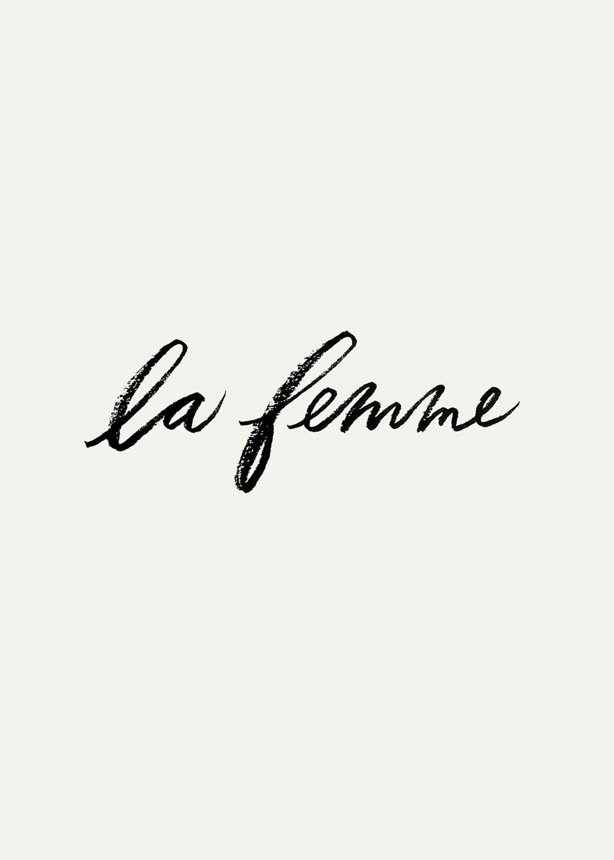 La Femme brush lettering via besotted